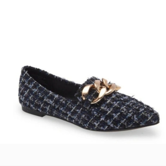 Steve Madden Famed Boucle Chain Detail Loafers  size 9.5M - Picture 1 of 7